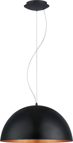 EGLO Gaetano 1 Hanglamp - E27 - Ø 53 cm - Zwart/Koper