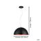 EGLO Gaetano 1 Hanglamp - E27 - Ø 53 cm - Zwart/Koper