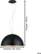 EGLO Gaetano 1 Hanglamp - E27 - Ø 53 cm - Zwart/Koper