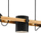 EGLO Hornwood Hanglamp - E27 - 78 cm - Zwart/Crème/Bruin - FSC Hout