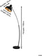 EGLO Jaafra Vloerlamp - E27 - 158 cm - booglamp - Zwart/Goud