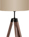 EGLO Lantada Vloerlamp - E27(excl.) - 143 cm - Hout - Driepoot - Bruin, Taupe - FSC Hout