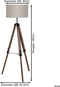 EGLO Lantada Vloerlamp - E27(excl.) - 143 cm - Hout - Driepoot - Bruin, Taupe - FSC Hout