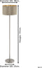 EGLO Maserlo Vloerlamp - E27 - 151 cm - Stof - Grijs/Taupe/Goud