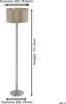 EGLO Maserlo Vloerlamp - E27 - 151 cm - Stof - Grijs/Taupe/Goud