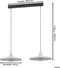 EGLO Miniere Hanglamp - E27 - 99,5 cm - Grijs/Zwart