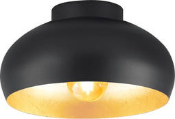 EGLO Mogano 2 Plafondlamp - E27 - Ø28 cm - Zwart/Bladgoud