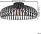 EGLO Mogano 3 Plafondlamp - E27 - Ø 43 cm - Zwart - Staal