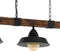 EGLO Oldbury Hanglamp - 3-Lichts - E27 zwart/bruin - FSC Hout