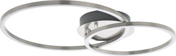 EGLO Palmaves 1 plafondlamp - LED - 55 cm - Rond - Zilvergrijs