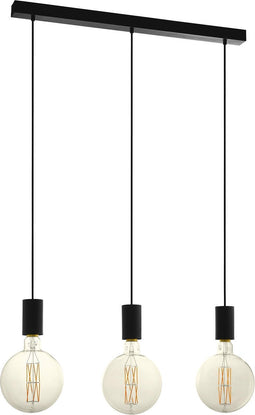 EGLO Pozueta Hanglamp - E27(excl.) - 84 cm - Metaal - Zwart