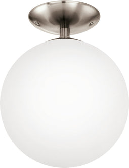 EGLO Rondo - Plafondlamp - 1 Lichts - Ø250mm. - Nikkel-Mat - Wit