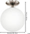 EGLO Rondo - Plafondlamp - 1 Lichts - Ø250mm. - Nikkel-Mat - Wit