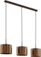 EGLO Saganto 1 - hanglamp - 3-lichts - E27 - bruin/koperkleurig