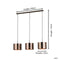 EGLO Saganto 1 - hanglamp - 3-lichts - E27 - bruin/koperkleurig