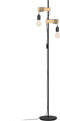 EGLO Townshend Vloerlamp - E27 - 2 Lichts - Zwart/Bruin - FSC Hout