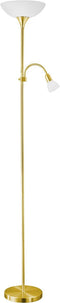 EGLO Up 2 Vloerlamp - E27/E14 - 176,5 cm - Wit/Goud