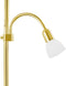 EGLO Up 2 Vloerlamp - E27/E14 - 176,5 cm - Wit/Goud
