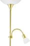 EGLO Up 2 Vloerlamp - E27/E14 - 176,5 cm - Wit/Goud