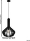 EGLO Velasco Hanglamp - E27 - Ø 38 cm - Zwart