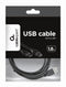Gembird USB 2.0 kabel - 1,8m - Vergulde contacten - Zwart