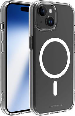 Vivanco Mag Steady - Backcover iPhone 15 - MagSafe-compatibel - Transparant