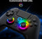 EgoGear - Bedrade controller met paddels SC10 zwart voor PS4/PS3/PC, aanpasbare RGB, trilmotoren, 3,5 mm aansluiting, 800 mAh