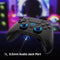 EgoGear - Bedrade controller met paddels SC10 zwart voor PS4/PS3/PC, aanpasbare RGB, trilmotoren, 3,5 mm aansluiting, 800 mAh