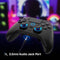 EgoGear - Draadloze Gaming Controller met Peddels Bluetooth SC15 Zwart voor PS4/PS3/PC, Aanpasbare RGB, Vibratiemotoren, 3,5 mm jackpoort, 800 mAh