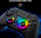 EgoGear - Draadloze Gaming Controller met Peddels Bluetooth SC15 Zwart voor PS4/PS3/PC, Aanpasbare RGB, Vibratiemotoren, 3,5 mm jackpoort, 800 mAh