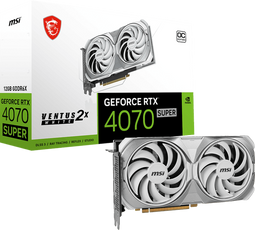 MSI GeForce RTX 4070 SUPER - Videokaart 12GB GDDR6X - 7680 x 4320 Pixels - Wit