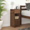 vidaXL - Nachtkastje - met - lade - 25x31x66 - cm - bruin - eikenkleurig