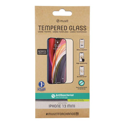 Muvit for Change - Schermbeschermer - Antibacterieel Waterbestendig - Geschikt voor iPhone 13 Mini