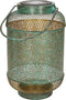 Anna's collection Solar lantaarn - turquoise - metaal - 16 x 26 cm
