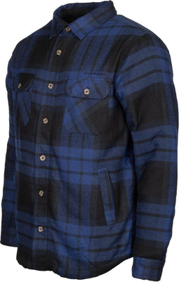 Life Line Jervis Padded Flannel Shirt Heren Blauw/zwart Maat S