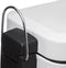 5Five Prullenbak/pedaalemmer - wit - rvs metaal - 5 liter - 14 x 29 x 30 cm - badkamer/toilet