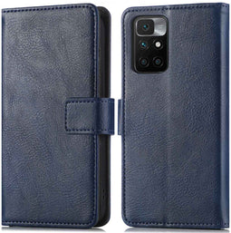 iMoshion Hoesje Geschikt voor Xiaomi Redmi 10 Hoesje Met Pasjeshouder - iMoshion Luxe Bookcase - Donkerblauw
