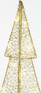 House of Seasons Kerstdecoratie Boom - L35 x B35 x H79 cm - 30 LED lampjes - Goud
