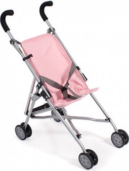 Bayer Chic 2000 - Mini-Poppenbuggy Roma - Melange Grijs Roze
