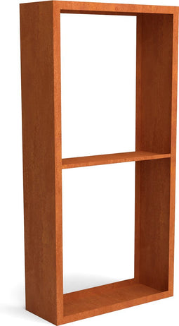 Egura cortenstaal houtopslag onderverdeling 2 vakken 1000x385x2000 mm