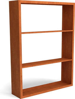 Egura cortenstaal houtopslag onderverdeling 3 vakken 1500x385x2000 mm