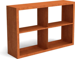 Egura cortenstaal houtopslag onderverdeling 4 vakken 1500x385x1000 mm