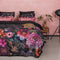 Melli Mello Rock & rose Duvet cover Black - 200x200/220CM (+2x 70x60CM pillowcase 2pcs.)
