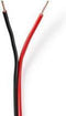 Speaker-Kabel - 2x 0.75 mm² - Koper - 25.0 m - Rond - PVC - Rood / Zwart - Rol
