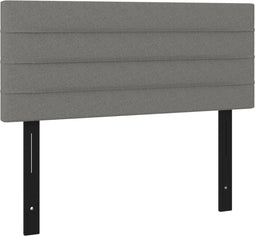 vidaXL - Hoofdbord - 100x5x78/88 - cm - stof - donkergrijs