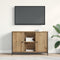 vidaXL - TV-kast - Zwart - Eiken - 101x35x65 - cm - Engineered - Hout - en - Staal