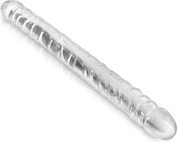 Pure Jelly 34 T - Dubbele Dildo - 34 x 3.2cm - Transparant Wit