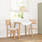 vidaXL - Eetkamerstoelen - met - kussens - 2 - st - massief - hout - rubber