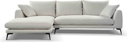 Tower living nottingham 2,5-ar + chaise l - copenhagen 900 light ivory