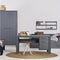 WOOOD Dennis Bureau - Grenen Geborsteld - Staal Grijs - 74x141x59